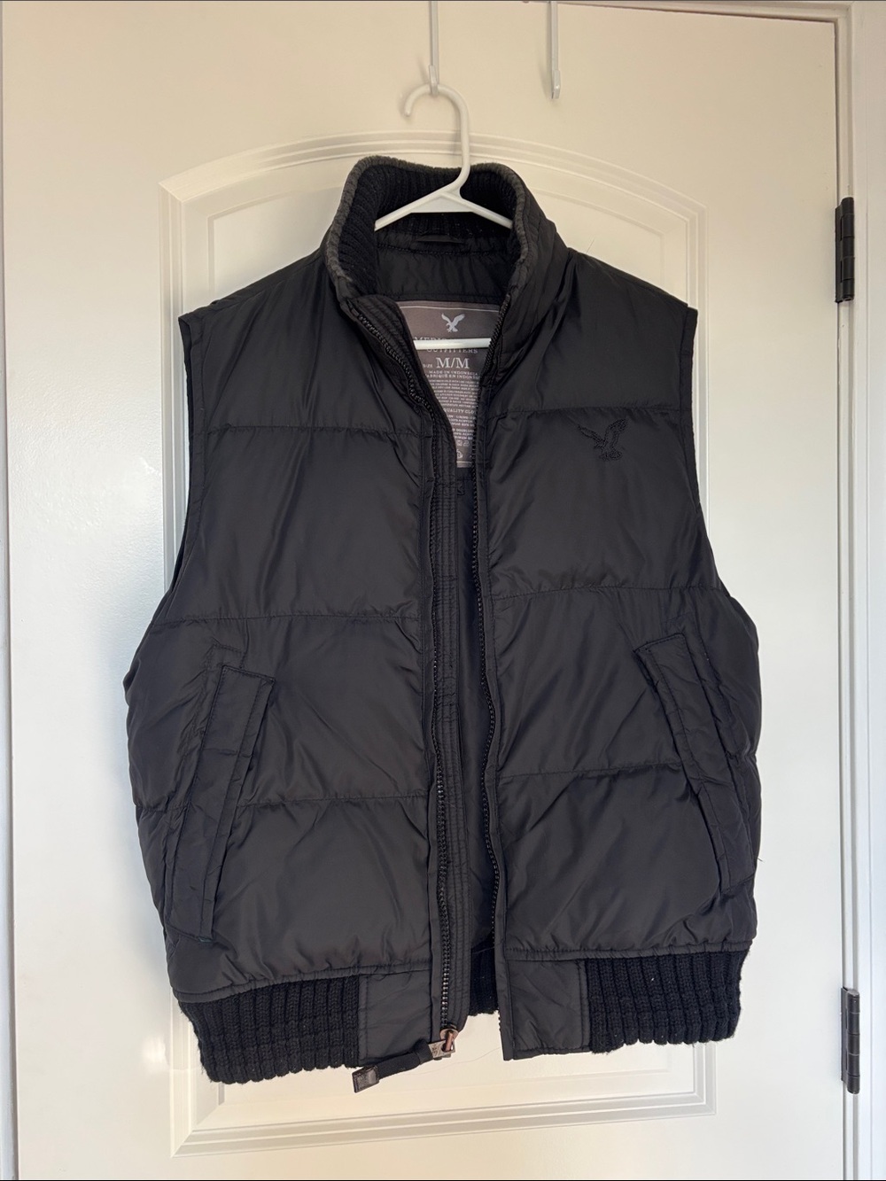 Men's Black Quilted Puffer Vest